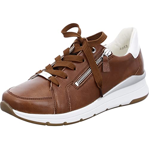 ara Damen Osaka Sneaker, Cognac,Weiss, 39 EU Weit von ARA