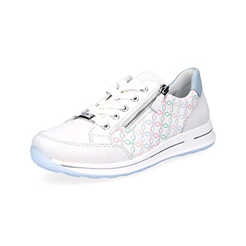 ara Damen Osaka Sneaker, Cream,Pastell-Multi,Aqua, 42 EU Weit von ARA