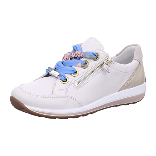 ara Damen Osaka Sneaker, Cream,Shell,Platin, 38 EU Weit von ARA