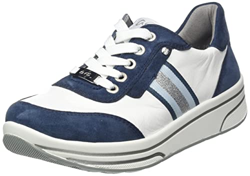 ARA Damen Sapporo Sneaker, Indigo Weiss, 44 EU Weit von ARA