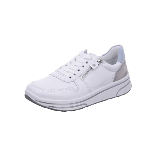 ara Damen Sapporo Sneaker, Weiss,Aqua,Pebble, 36.5 EU Weit von ARA