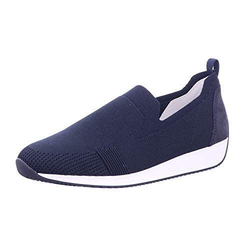 ARA Damen Slipper Schuhe Lissabon-Fusion4 Sneaker Textil Slip-Ons Freizeit Uni Stretch dunkelblau fusion4 Keilabsatz Frauen-Sneaker von ARA