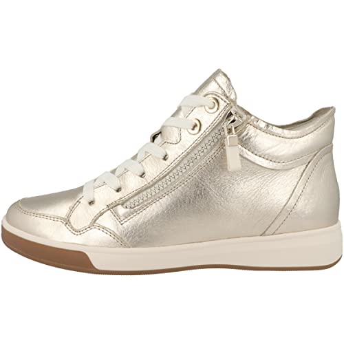 ARA Damen ROM Mid-cut Sneaker, PLATIN, 37.5 von ARA