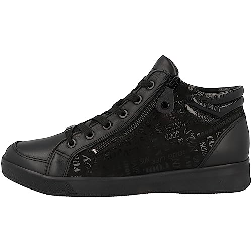 ARA Damen Rom Mid-Cut Sneaker, SCHWARZ, 39 EU von ARA