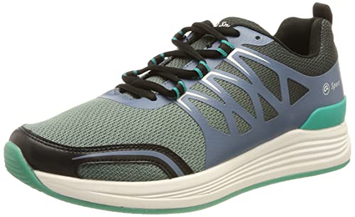 ara Herren Chicago Sneaker, Black/MOOS Green,Cactus Green/Offwhite, 40 EU von ARA