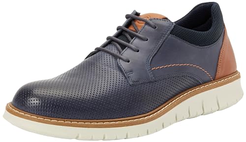 ara Herren Leandro Sneaker, Blue,Cognac, 41 EU von ARA