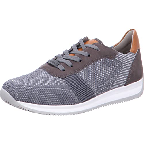 ARA Herren LISBOA Low-cut Sneaker, GRAU-HELLGRAU,STREET/COGNAC , 45 von ARA