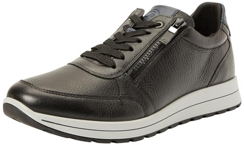ara Herren Matteo Sneaker, SCHWARZ,BLAU, 44 EU Weit von ARA