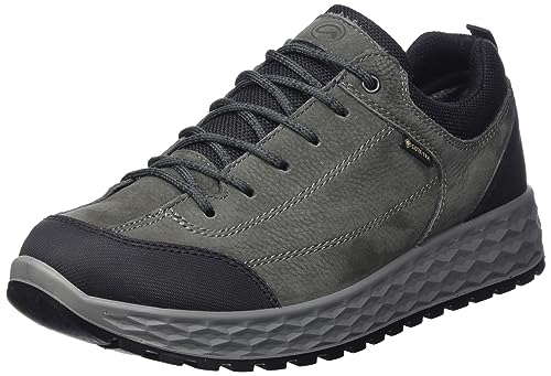ARA Herren Stresa-GTX Low-Cut Sneaker, Black,Grey, 43 EU Weit von ARA
