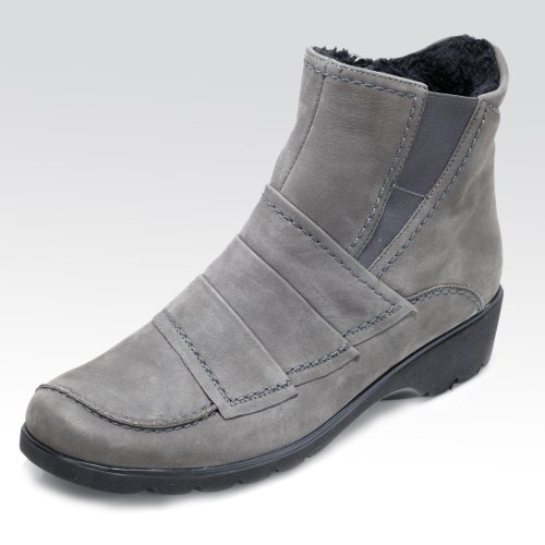 ARA Stiefel Toscabuk-Leder, RV, Teddyfutter 100% Polyester, in grau Weite H, Größe 37, von ARA