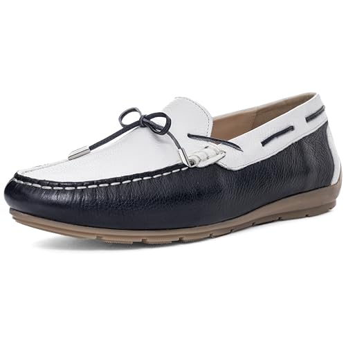 ara Damen Alabama Mokassin, BLAU,Weiss, 40 EU von ARA