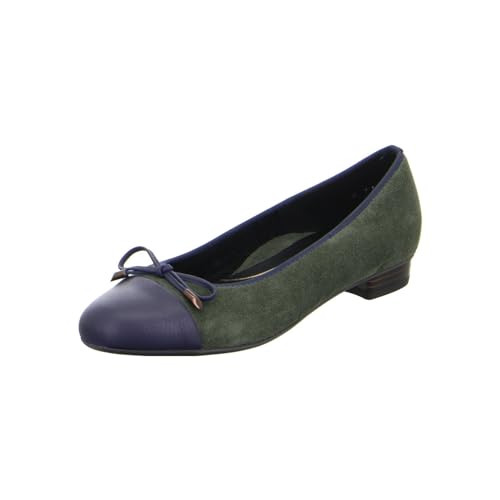 ara Damen BARI Ballerinas, BLAU,Forest, 42.5 EU Schmal von ARA