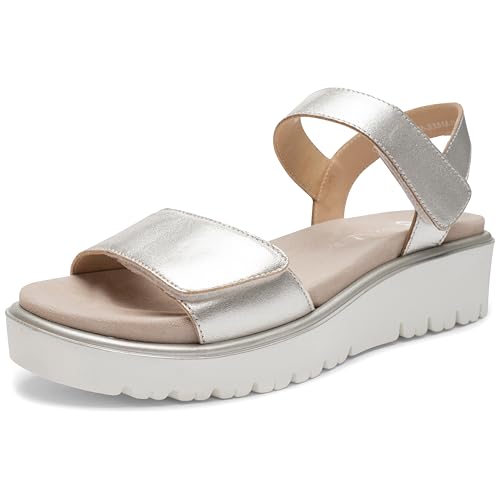 ara Damen Bilbao Sandale, Platin, 37 EU von ARA