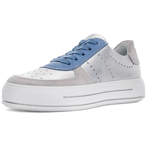 ara Damen Canberra Sneaker, Pebble,Silber,Azzuro, 39 EU Weit ara Damen Canberra Sneaker, Pebble,Silber,Azzuro, 39 EU Weit von ARA