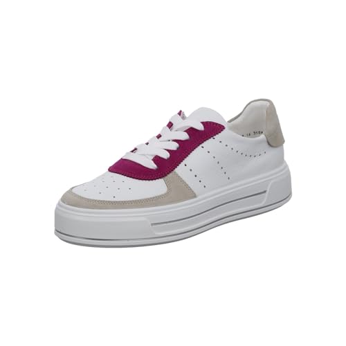 ara Damen Canberra Sneaker, Shell,Weiss,PINK, 37 EU Weit von ARA