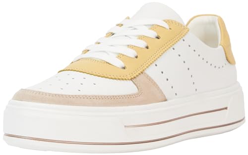 ara Damen Canberra Sneaker, Shell,Weiss,VANILLE, 40 EU Weit von ARA