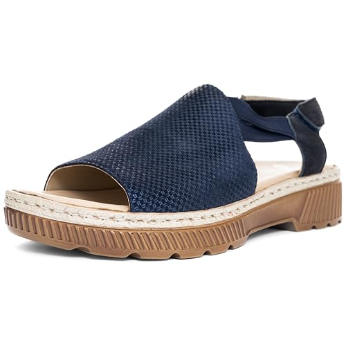 ara Damen Capri Sandale, BLAU/BLAU,BLAU, 38 EU von ARA