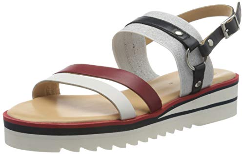 ara Damen DURBAN Plateausandalen, (Weiss, Rot/Blau 05), 41.5 EU(7.5 UK) von ARA