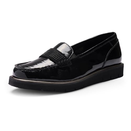 ara Damen Dallas Slipper, SCHWARZ, 38.5 EU Weit von ARA