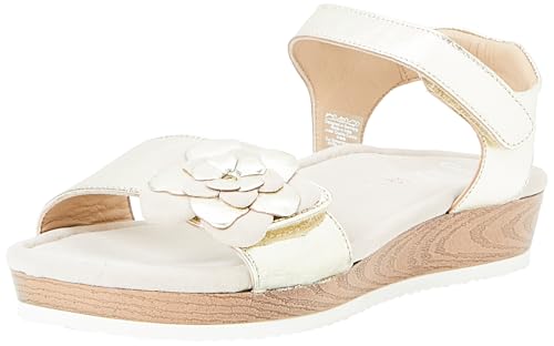 ara Damen Fidschi Sandale, Platin,Sand, 38 EU Weit von ARA