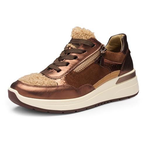 ara Damen Garda Sneaker, Mocca,Biscuit,Cacao,Sand, 37.5 EU Weit von ARA