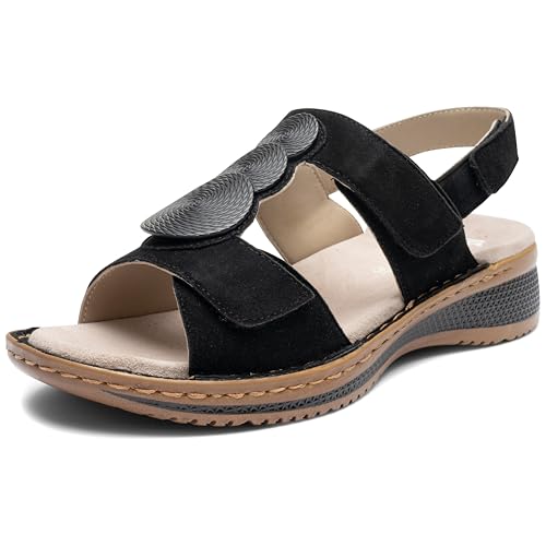 ara Damen Hawaii Sandale, SCHWARZ, 39 EU von ARA