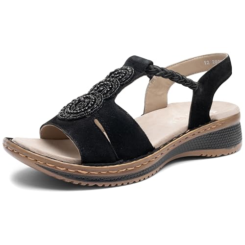 ara Damen Hawaii Sandale, SCHWARZ, 39 EU von ARA