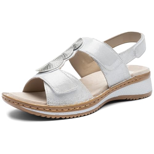 ara Damen Hawaii Sandale, Weiß, 42 EU von ARA
