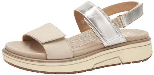 ara Damen Lucca Sandale, MARMOR,Sand,Platin, 43 EU von ARA