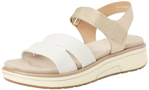 ara Damen Lucca Sandale, Weiss,Sand, 40 EU von ARA