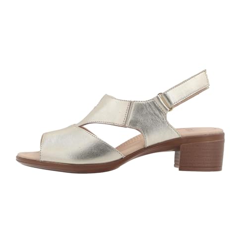 ara Damen Lugano Sandale, Platin, 37.5 EU Weit von ARA