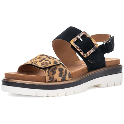 ara Damen Malaga Sandale, Natur,SCHWARZ, 38 EU von ARA