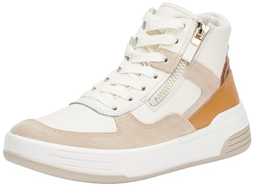 ara Damen Master Sneaker, Shell,Cream,Caramel,Whisky, 38.5 EU Weit von ARA