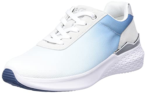 ara Damen Maya Sneaker, DEGRADEE Aqua,Offwhite/Silber, 39 EU Weit von ARA