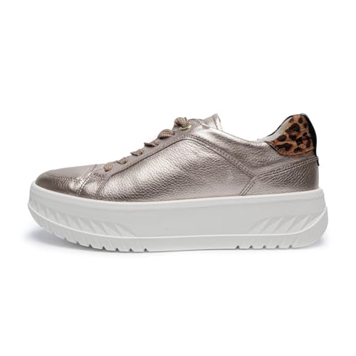 ara Damen Monaco Sneaker, Sand,Natur,SCHWARZ, 38 EU Weit von ARA