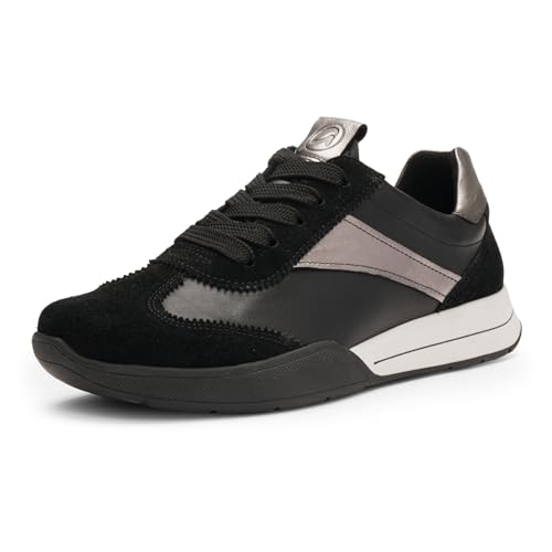 ara Damen Monza Sneaker, SCHWARZ,Graphit, 37 EU Weit von ARA