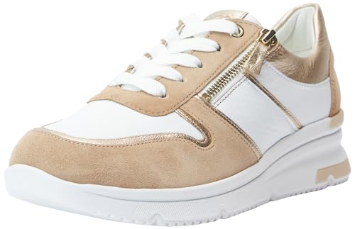 ara Damen NEAPEL Sneaker, Sand,Platin,Weiss, 37 EU von ARA