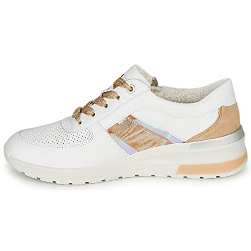 ARA Damen Neaple Sneaker, Mehrfarbig (Weiss, Camel/Orange 07), 37 EU (4 UK) von ARA