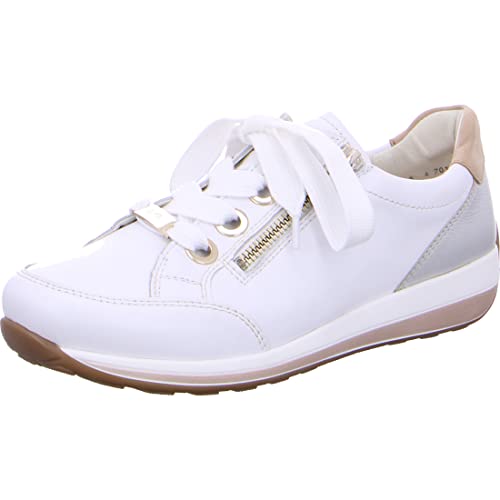 ARA Damen Osaka Sneaker, Weiss,Weissgold/Camel, 37.5 von ARA