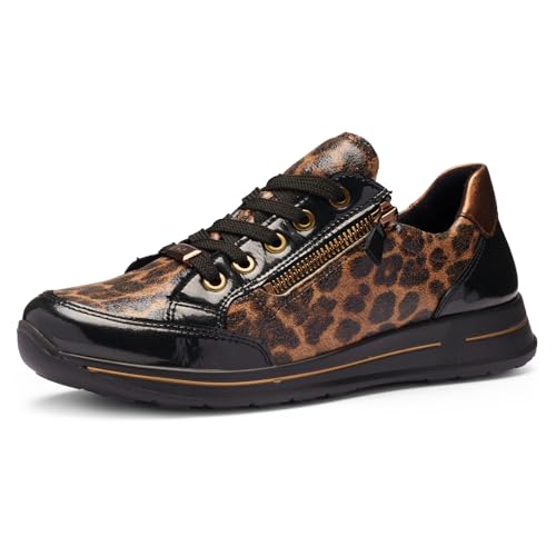 ara Damen Osaka 2.0 Sneaker, SCHWARZ,Nuts,Mocca, 37.5 EU Weit von ARA