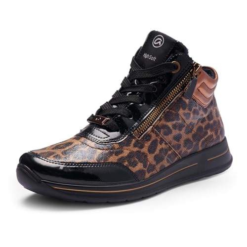 ara Damen Osaka 2.0 Sneaker, SCHWARZ,Nuts,Mocca, 42.5 EU Weit von ARA