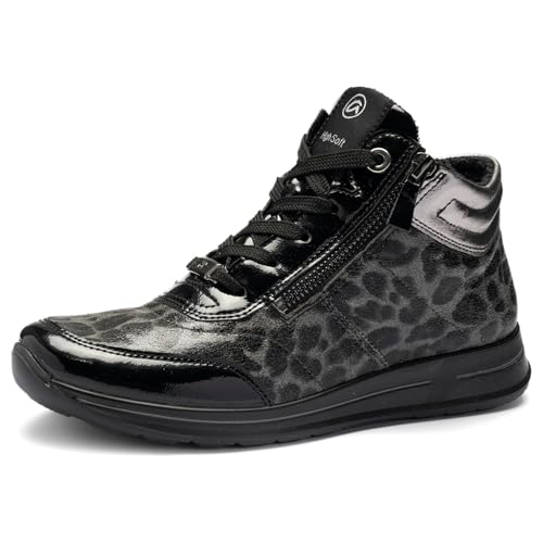 ara Damen Osaka 2.0 Sneaker, SCHWARZ,Steel,Graphit, 36 EU Weit von ARA