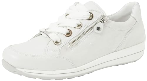 ara Damen Osaka Sneaker, Nebbia,Weiss,Silber, 36.5 EU Weit von ARA