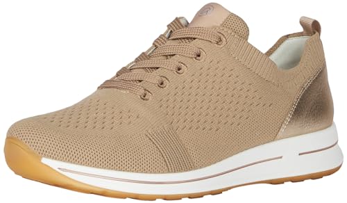 ara Damen Osaka Sneaker, Sand,Platin, 37 EU Weit von ARA