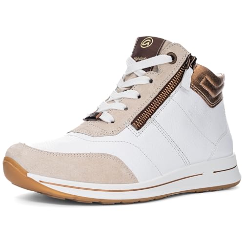 ara Damen Osaka Sneaker, Shell,Weiss,Whisky, 41.5 EU Weit von ARA