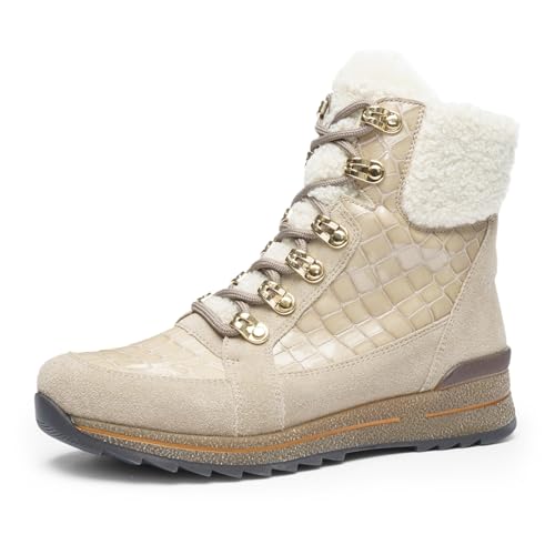 ara Damen Osaka-Sport-ST Sneaker, Cashmere,Taupe,Offwhite, 40 EU Weit von ARA