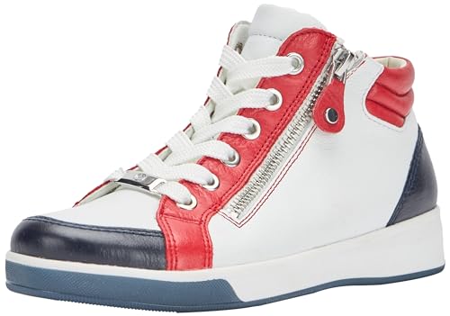 ara Damen ROM Sneaker, BLAU,Weiss,Flamme, 41.5 EU von ARA