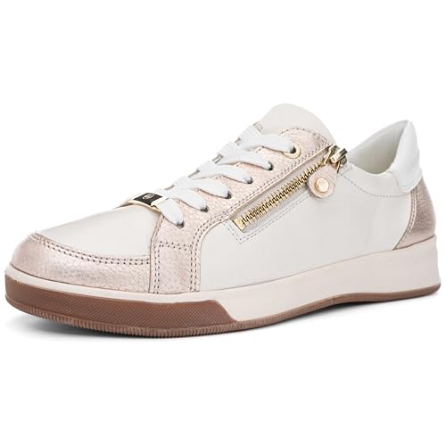 ara Damen ROM Sneaker, Sand,Cream,Weiss, 36 EU von ARA
