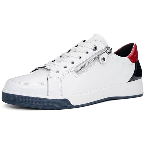 ara Damen ROM Sneaker, Weiss,BLAU,Flamme, 42.5 EU ara Damen ROM Sneaker, Weiss,BLAU,Flamme, 42.5 EU von ARA
