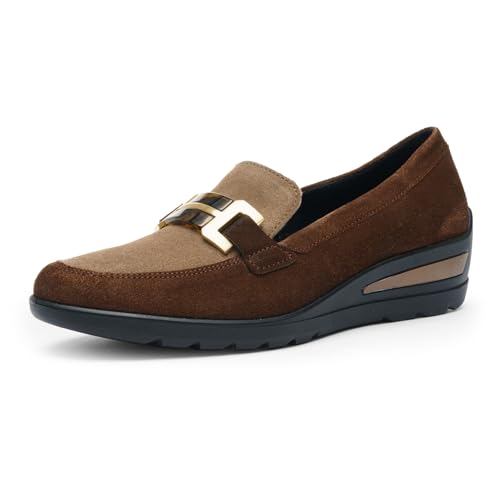 ara Damen ZÜRICH 2.0 Slipper, Mocca,SESAM, 37.5 EU Weit von ARA
